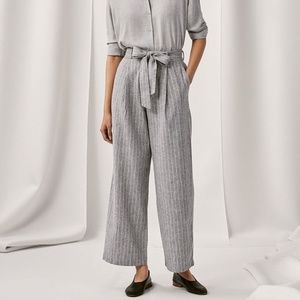 Striped linen trousers Uniqlo